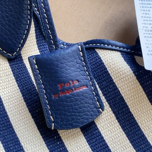 Polo Ralph Lauren Medium Polo Play Striped Tote Bag - Picture 5 of 10